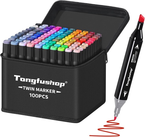 Coloring marker set 100 dual - coloring,