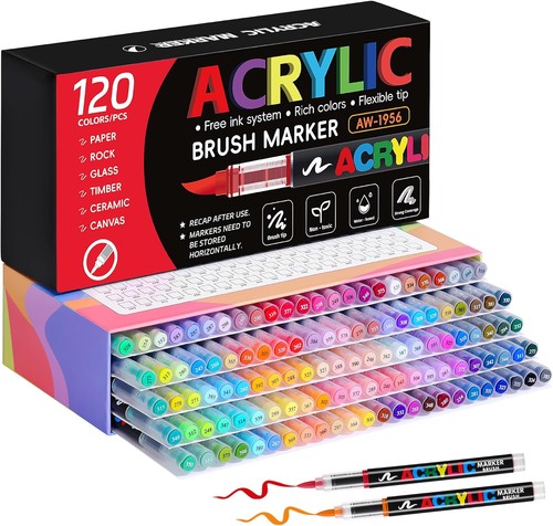 Tongfushop 120 colors acrylic - colors,