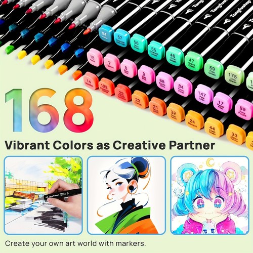 Tongfushop 168 colors - colors, alcohol