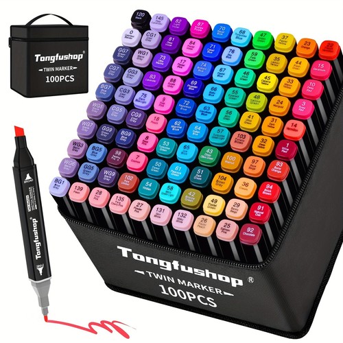 Tongfushop 100 colored markers - tongfushop,