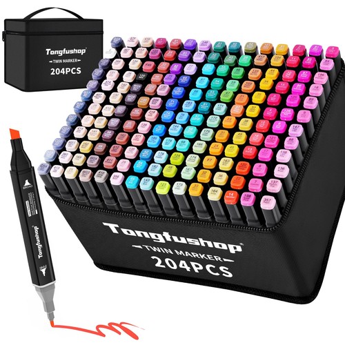 204 colored marker set - colored,